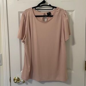 Worthington Light Pink Work Shell Blouse 1X
